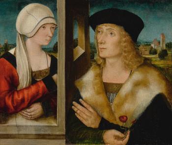 Double Portrait of an Engaged Couple by 
																	Bartholome Zeitblom