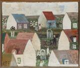 Composition with houses by 
																			Knud Erik Faergemann