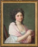 Portrait of Engelke Charlotte Ryberg wife of Johan Christian Ryberg by 
																			Jens Juel
