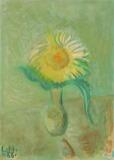 Still life with sunflower by 
																			Lauritz Hartz