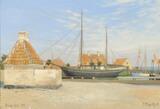 View from Dragør Harbour by 
																			Frederik Engelfelt