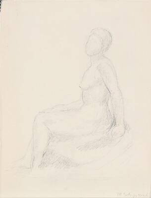 Study of seating girl by 
																	Astrid Noack