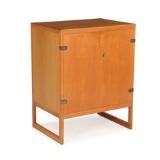 Oak cabinet with runner legs by 
																			 P Lauritsen & Sons