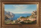 Landscape from Italy with view of a bay by 
																			Eiler Rasmussen Eilersen
