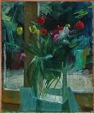 Still life with tulips by 
																			Robert Leepin