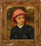 Young girl in a spring landscape by 
																			Charles Sillem Lidderdale