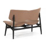 Two seater sofa-bench with black lacquered frame by 
																			Gunnar Sorlie