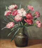 Still life with flowers in a vase by 
																			Emmy Thornam