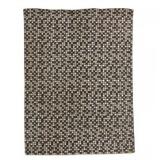 Wollen carpet with geometric pattern of squares in grey and white tones by 
																			 Unika Vaev