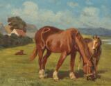 Horses on a field by 
																			Karl Hansen Reistrup