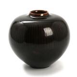 A Royal Copenhagen stoneware vase with broad shoulders by 
																			Gerd Bogelund