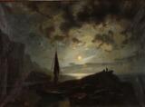 Moonlight Over A Rocky Coast by 
																			Knud Andreassen Baade