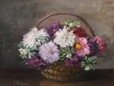 Still Life With A Basket Of Flowers by 
																			Emmy Thornam
