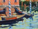 Gondolsstation Venedig by 
																			Folke Bensow