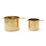 'Cylinda-Line' Two brass ashtrays by 
																			 Stelton Co.
