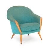 'Orion' Easy chair with legs of beech by 
																			 S M Wincrantz
