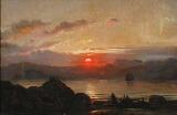 Ved Solnedgang. At sunset by 
																			Harald Adolf Nikolai Jerichau