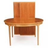 'China Table' Circular dining table of cherry wood with extension and two extra leaves by 
																			Niels Andersen