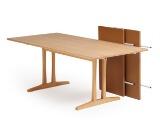 A Solid Beech Shaker Table with two extra leaves by 
																			 Tarm Stole- og Møbelfabrik