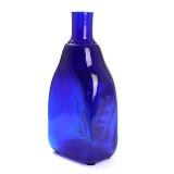 A Blue Glass Vase With Tiger by 
																			Britten Paag