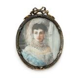 Miniature Portrait Of Tsaritsa Maria Feodorovna (1847-1928) In Russian Court Dress by 
																			H L Galster