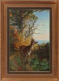 A deer in the forest by 
																			Adolf Mackeprang