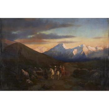 Tribesmen in Mountains by 
																	Ilia Nikolaevich Zankovskii