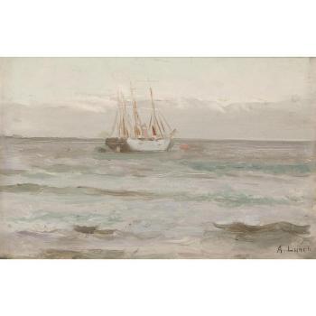 Ship Off the Coast by 
																	Albert Lynch