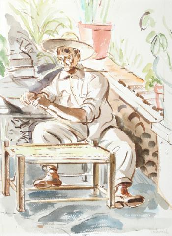 Seated man in Mexico by 
																	Charles Blaze Vukovich