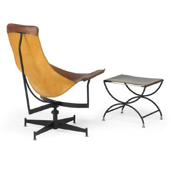 Lounge chair and ottoman by 
																			William Katavolos
