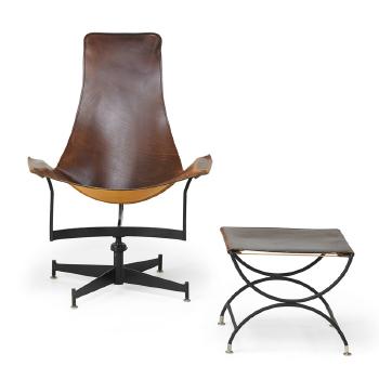 Lounge chair and ottoman by 
																			William Katavolos