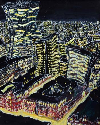 Manchester Skyline (Nighttime) by 
																	Michael Gutteridge