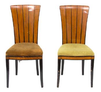 A Pair of Eliel Saarinen Cranbrook Side Chairs by 
																	Eliel Saarinen