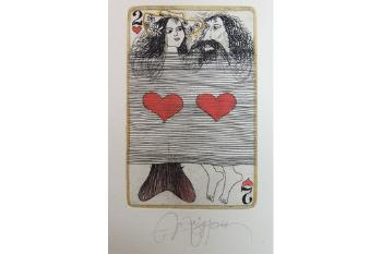 2 of Hearts Playing Card by 
																			Yuri Nozdrin
