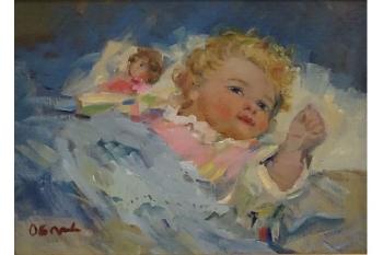 'Little Girl And Her Doll' by 
																			Olga Bogaievskaia