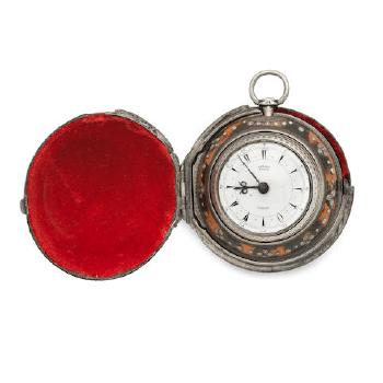 Edward Prior London. A Quadruple Silver And Horn Cased Key Wind Pocket Watch For The Turkish Market by 
																	Edward Prior