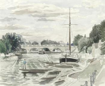 Evening on the Thames, Maidenhead by 
																	Stanley Roy Badmin