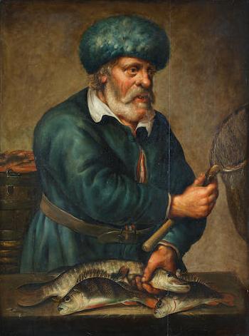 A fishmonger by 
																	Pieter de Putter