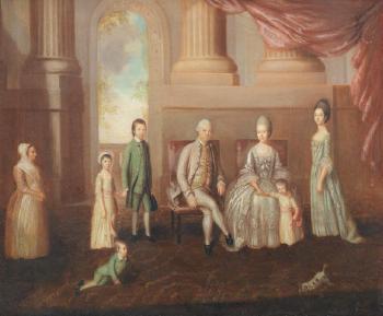 Portrait of the Danvers family of Bath by 
																	Lewis Vaslet