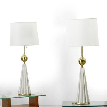 Pair of Table Lamps by 
																			Gerald Thurston