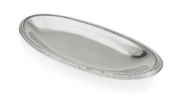 An American silver oval fish platter by 
																	 W K Vanderslice and Co