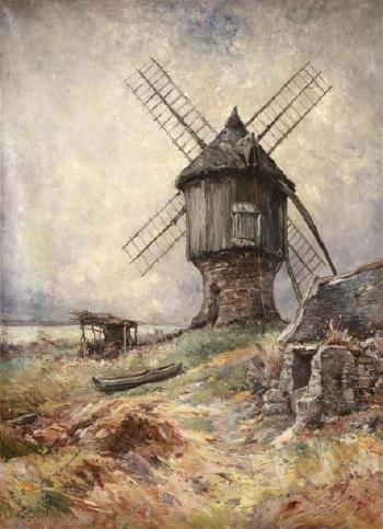 Le moulin à Saint Briac by 
																	Emile Noirot