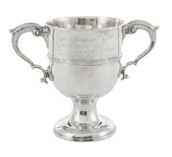 An Irish George III  two-handled trophy cup of equestrian interest by 
																			Matthew West