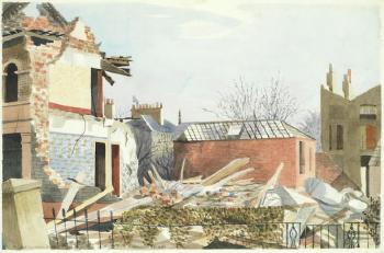 Bombed Buildings by 
																			Kenneth Rowntree