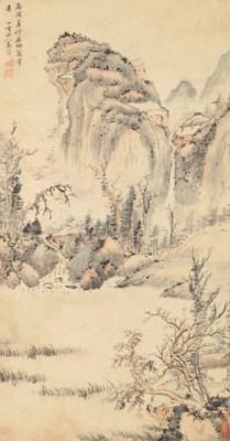 Landscape in the Style of Shen Zhou by 
																	 Gao Jian