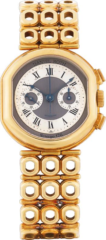 Yellow Gold Chronograph Wristwatch With Bracelet Circa 1995 by 
																	 Daniel Roth