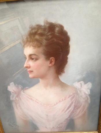 Portrait de femme by 
																	Louise-Victoire de Lacger