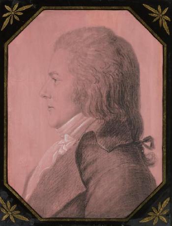 Portrait Of a Young Man, Believed To Be Benjamin Woolsey Rogers, In Profile by 
																	Thomas Bluget de Valdenuit