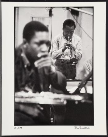 Miles Davis & John Coltrane Diptych, NYC by 
																			Don Hunstein