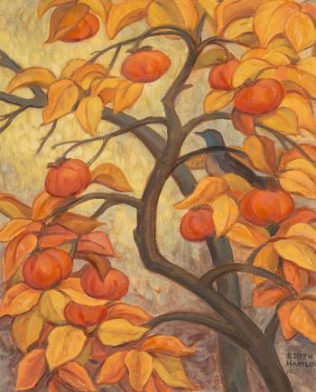 Bird in the Bush -- Persimmons by 
																			Edith Anne Hamlin